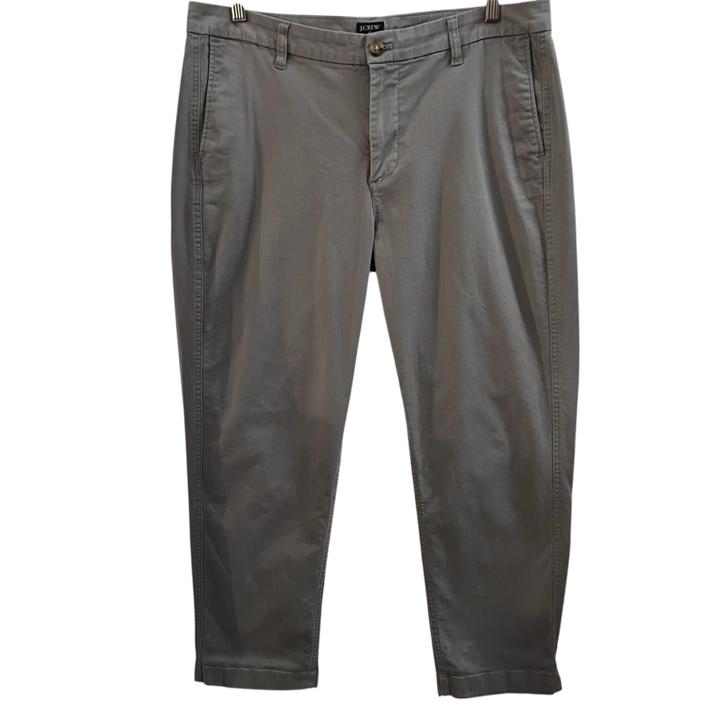 J. CREW CHINOS, Women’s Sz 14, Gray “High-Rise Girlfriend Chino” Excellent Cond.